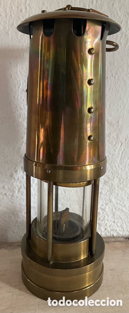 Vintage: L&aacute;mpara de mineros C&aacute;mbricos E.Thomas & Williams - Foto 6
