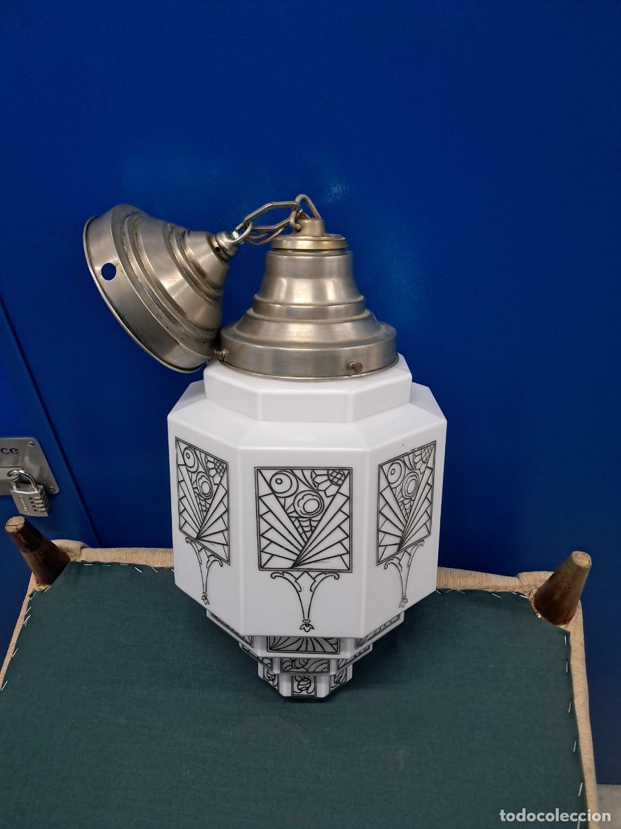 Vintage: ANTIGUA LAMPARA ART DECO OPALINA