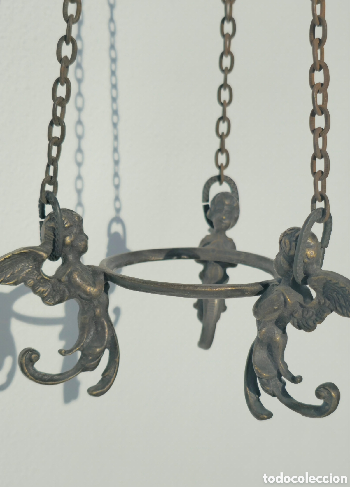 Vintage: Antiguo soporte bronce - Foto 4