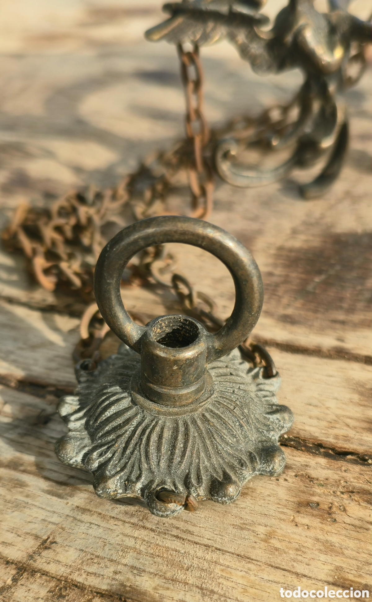 Vintage: Antiguo soporte bronce - Foto 5