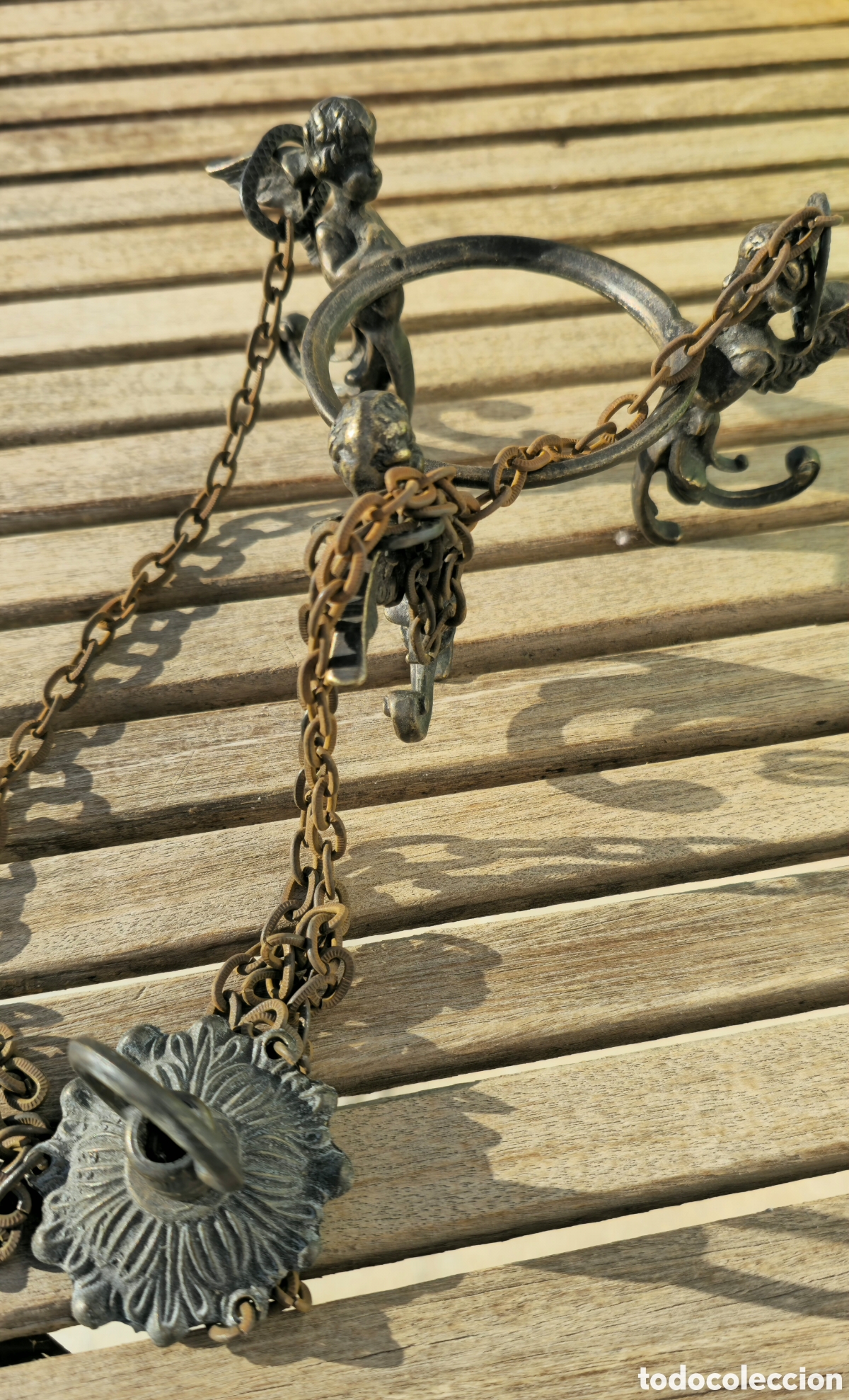 Vintage: Antiguo soporte bronce - Foto 7