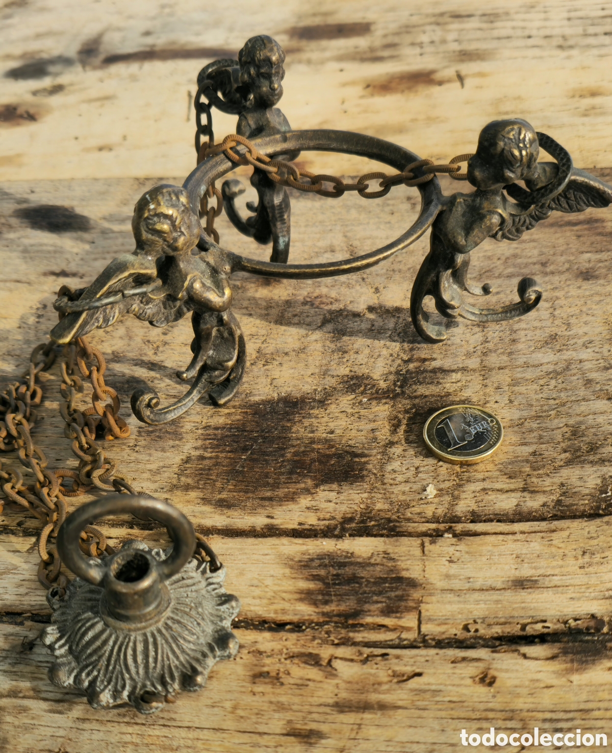 Vintage: Antiguo soporte bronce