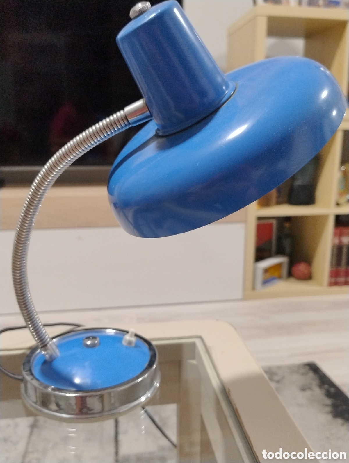 Vintage: M69 Lampara de dise&ntilde;o tipo flexo en azul gal&aacute;ctico a&ntilde;os 60