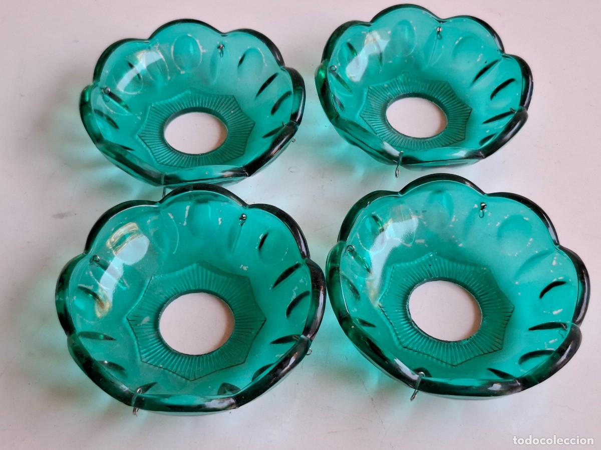 Vintage: LOTE DE PLATILLOS DE CRISTAL VIDRIO LAMPARAS - 10.CM DIAMETRO X 3.CM ALTO
