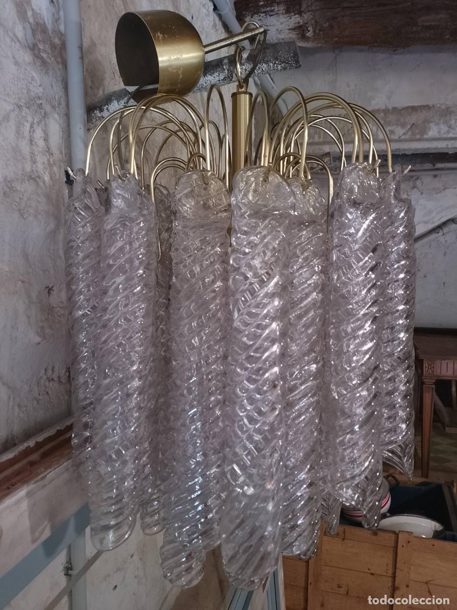 Vintage: L&aacute;mpara vintage cristal de Murano Torciglione
