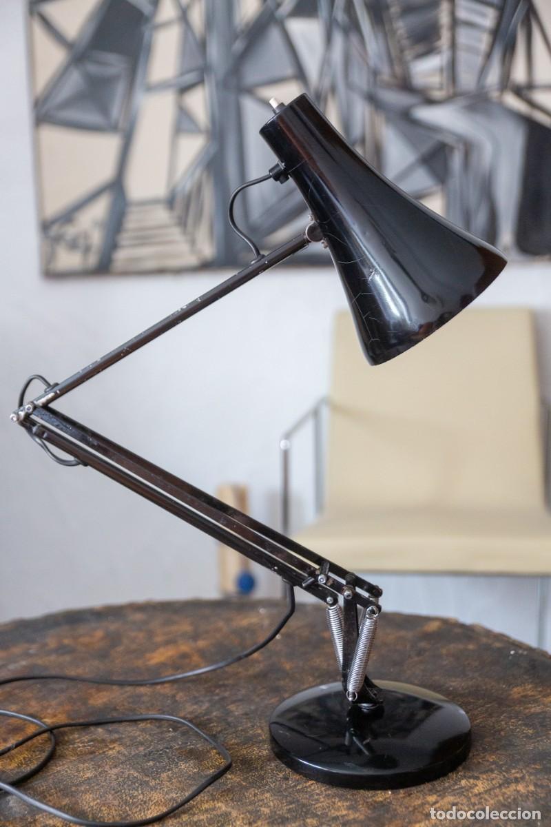 Vintage: L&aacute;mpara Anglepoise 90 Negra de los a&ntilde;os 80.