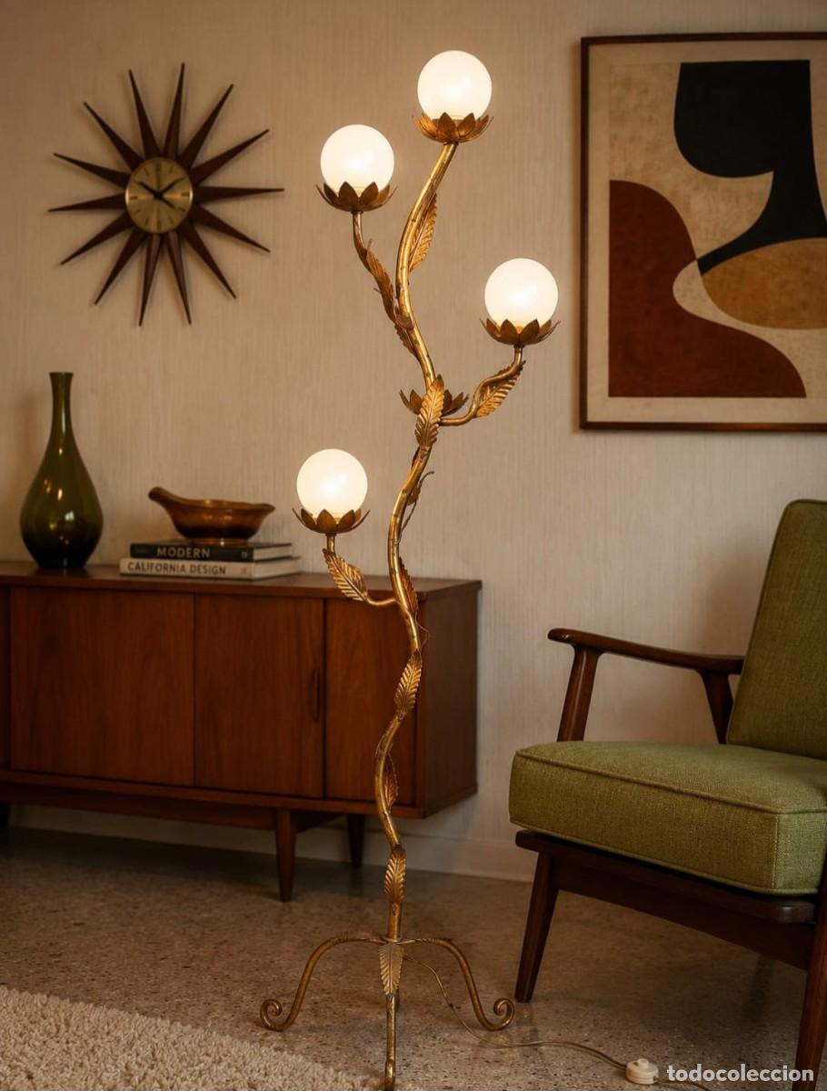 Vintage: Lampara de pie vintage mid century