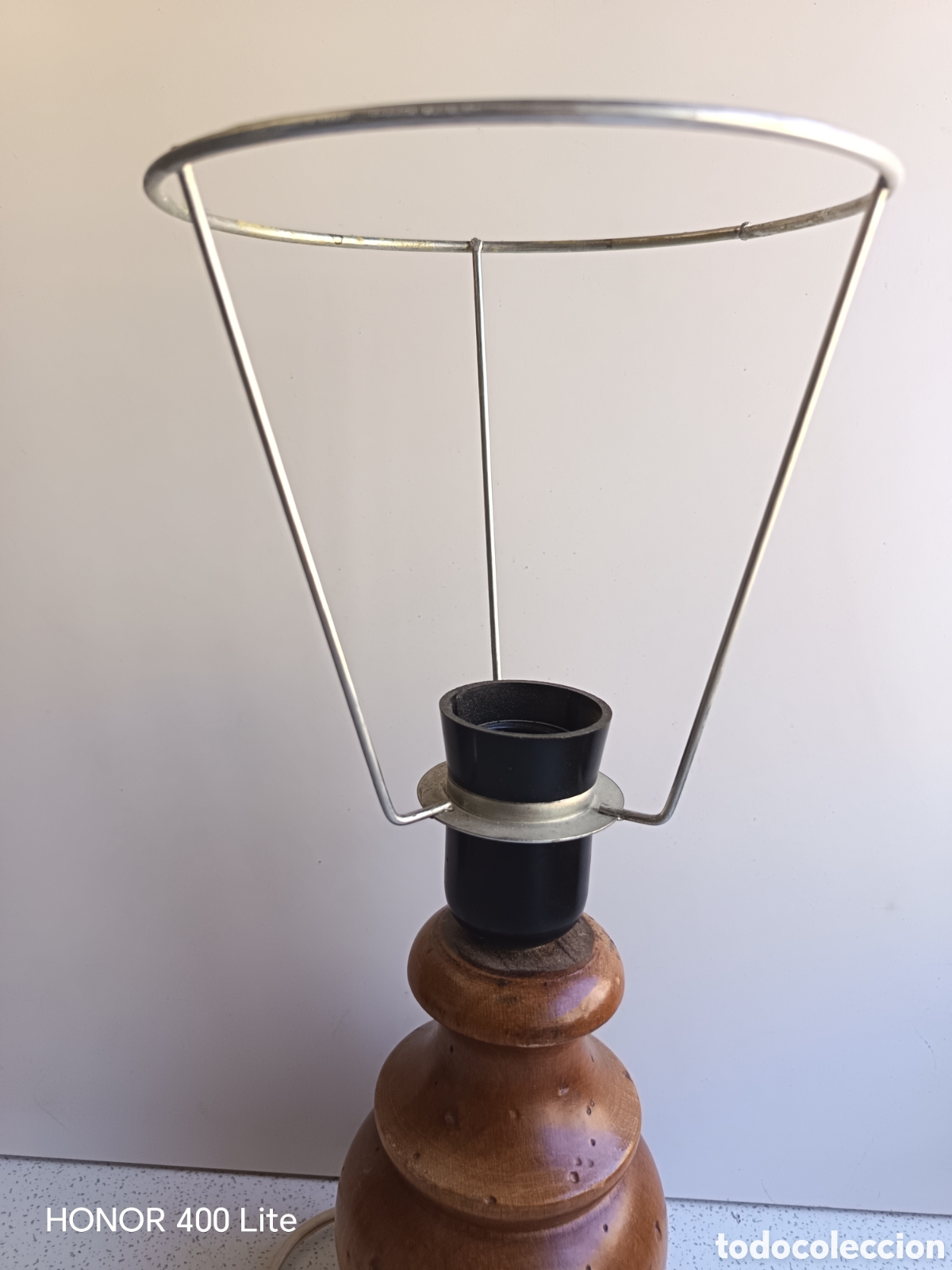 Vintage: Lampara de madera torneada - Foto 3