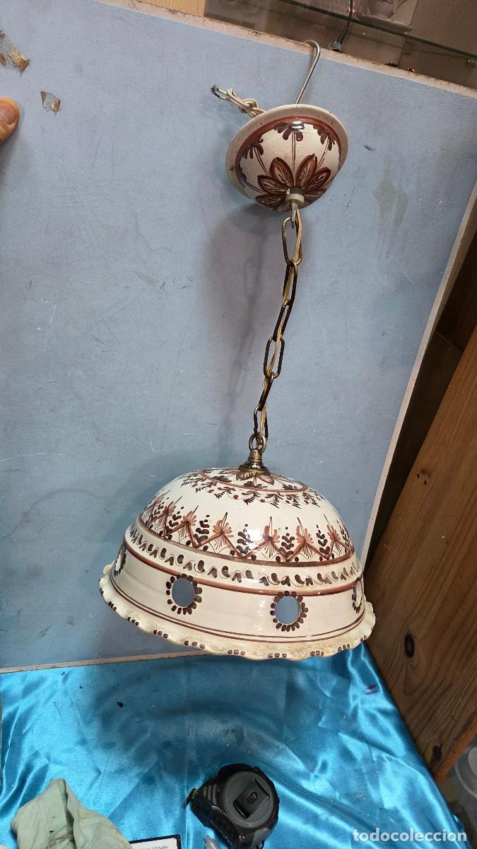 Vintage: lampara de ceramica tulipa