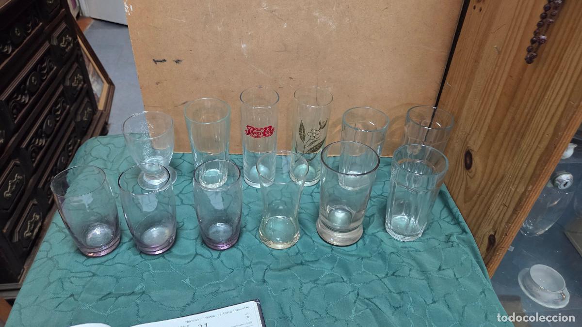 Vintage: lote de vasos diferentes de cristal
