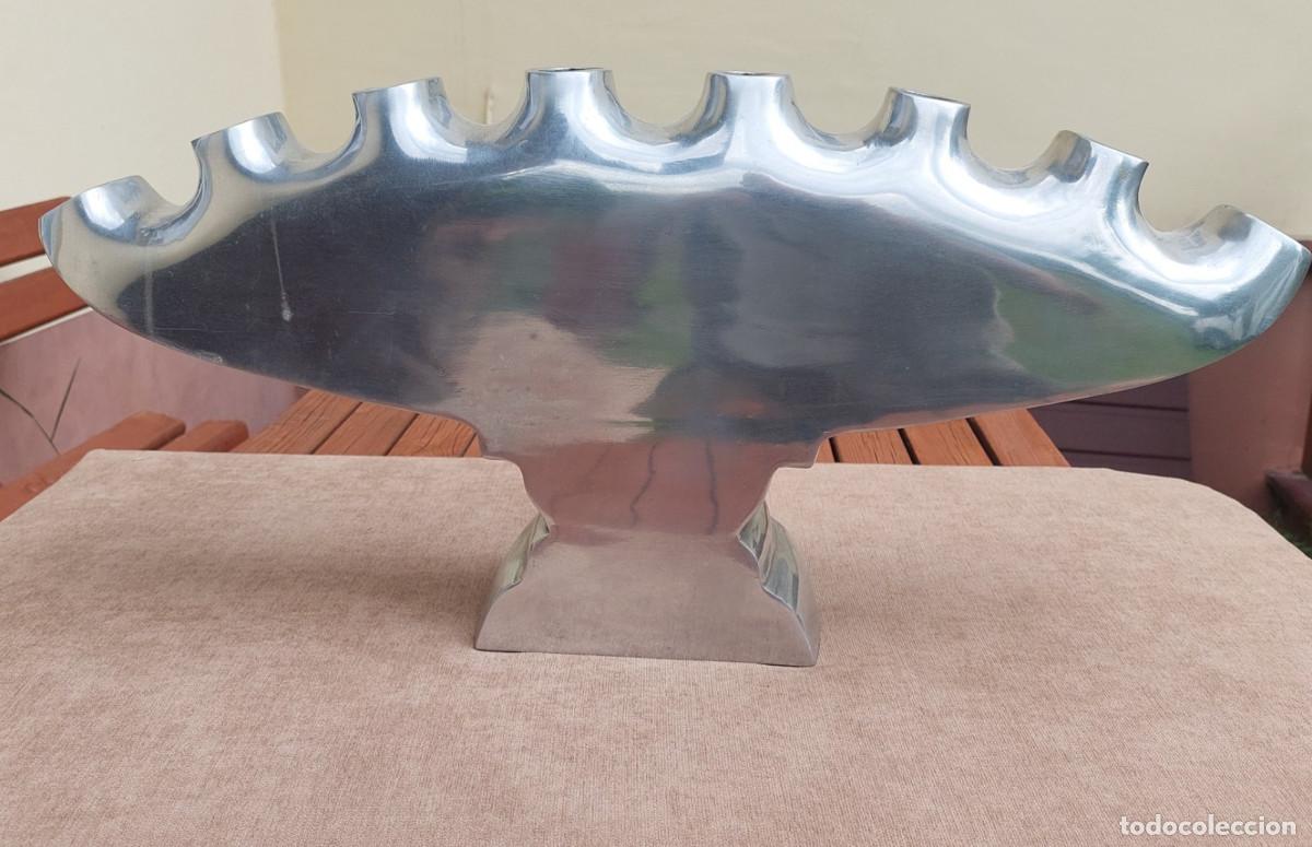 Vintage: Candelabro de aluminio modernista