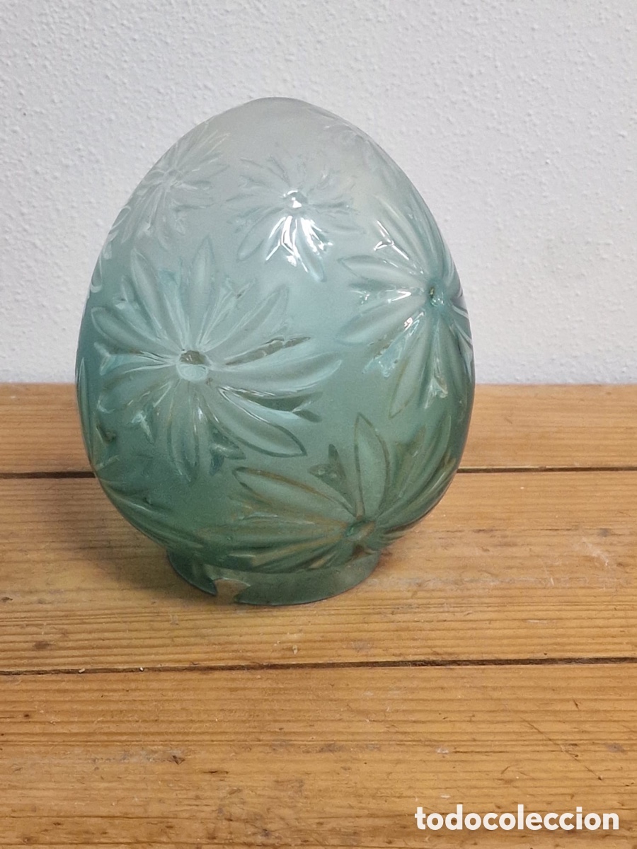 Vintage: Tulipa de vidrio verde