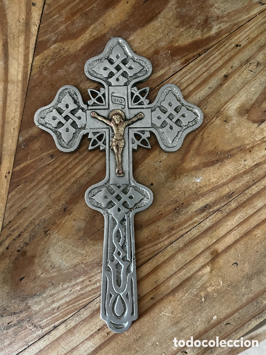 Vintage: Crucifijo celta metal