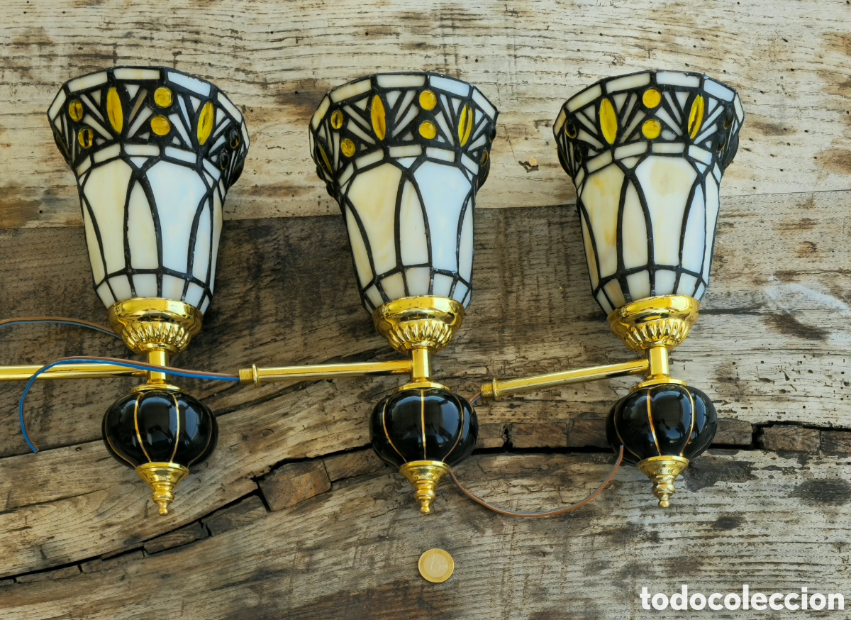 Vintage: 3 Apliques estilo Tiffany