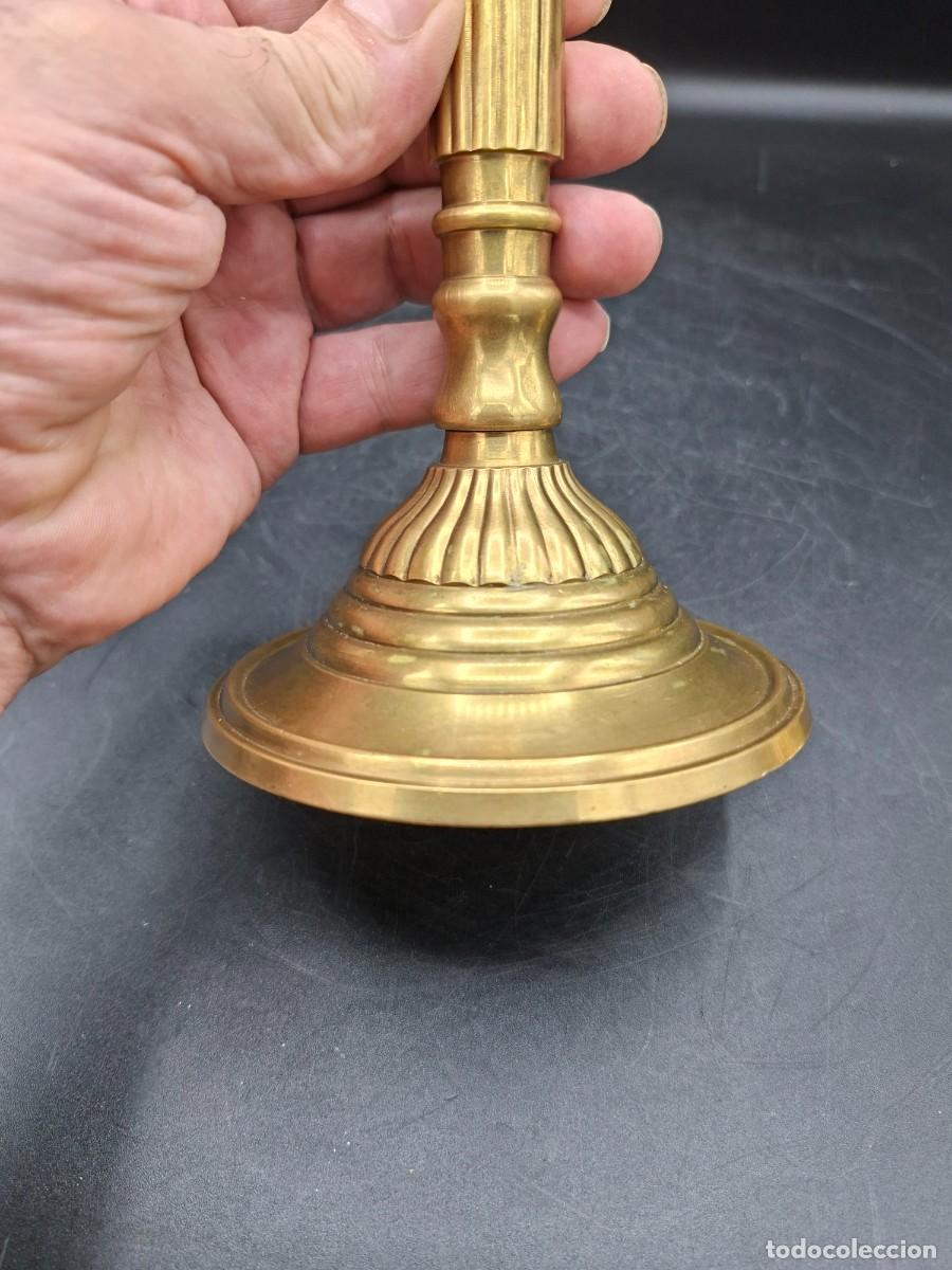 Vintage: PAREJA DE CANDELABROS EN BRONCE ESTILO LUIS XVI - Foto 6