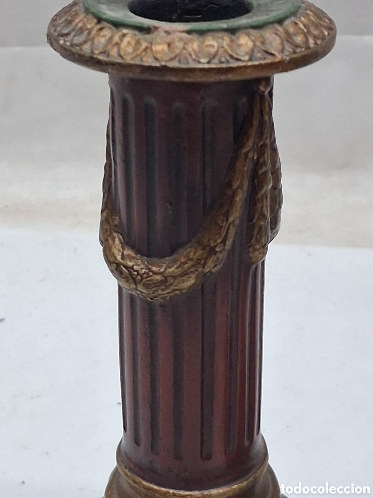 Vintage: pareja candelabros resina - Foto 4