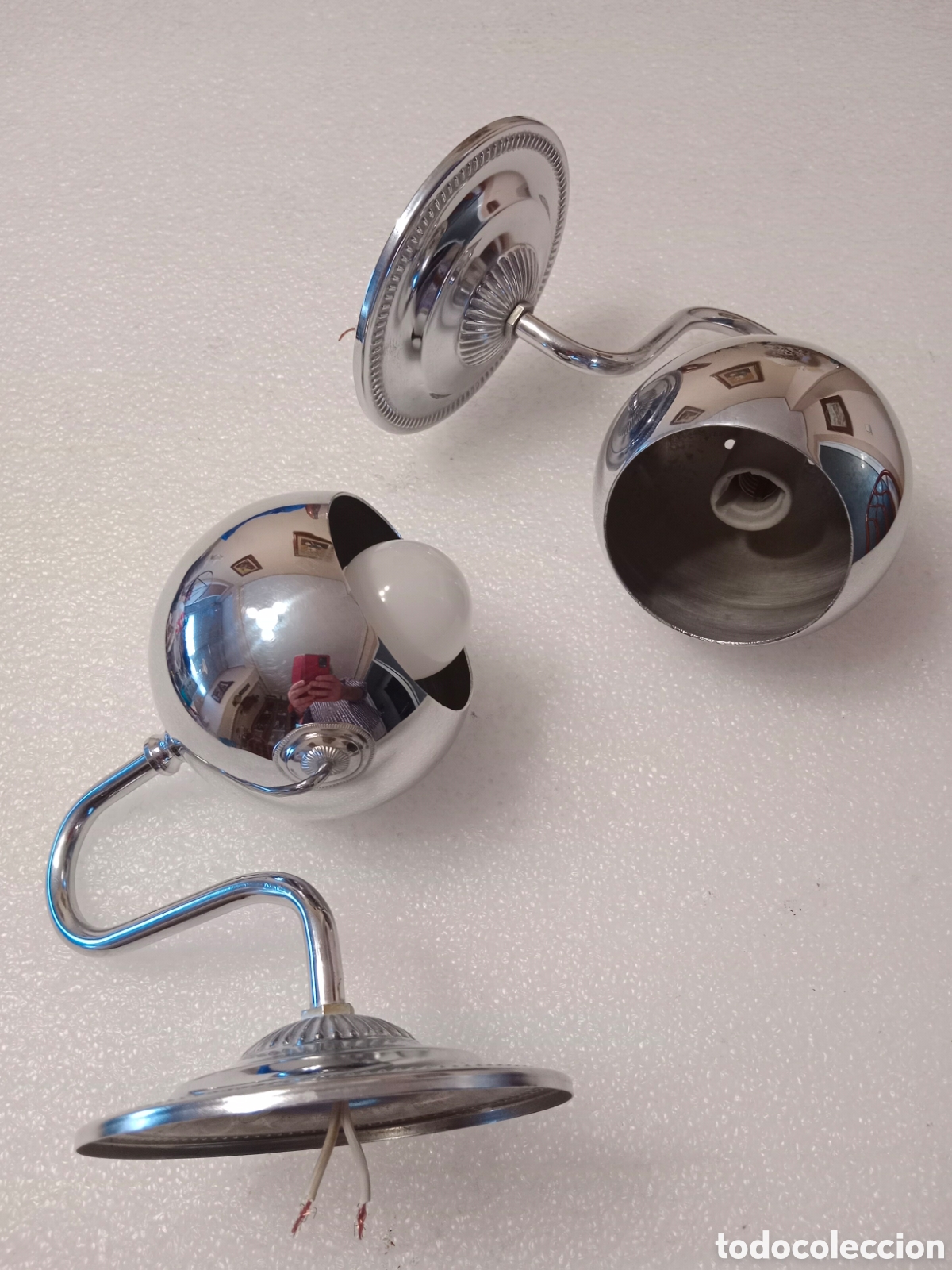 Vintage: Apliques cromados mid century space age eye ball era espacial vintage original