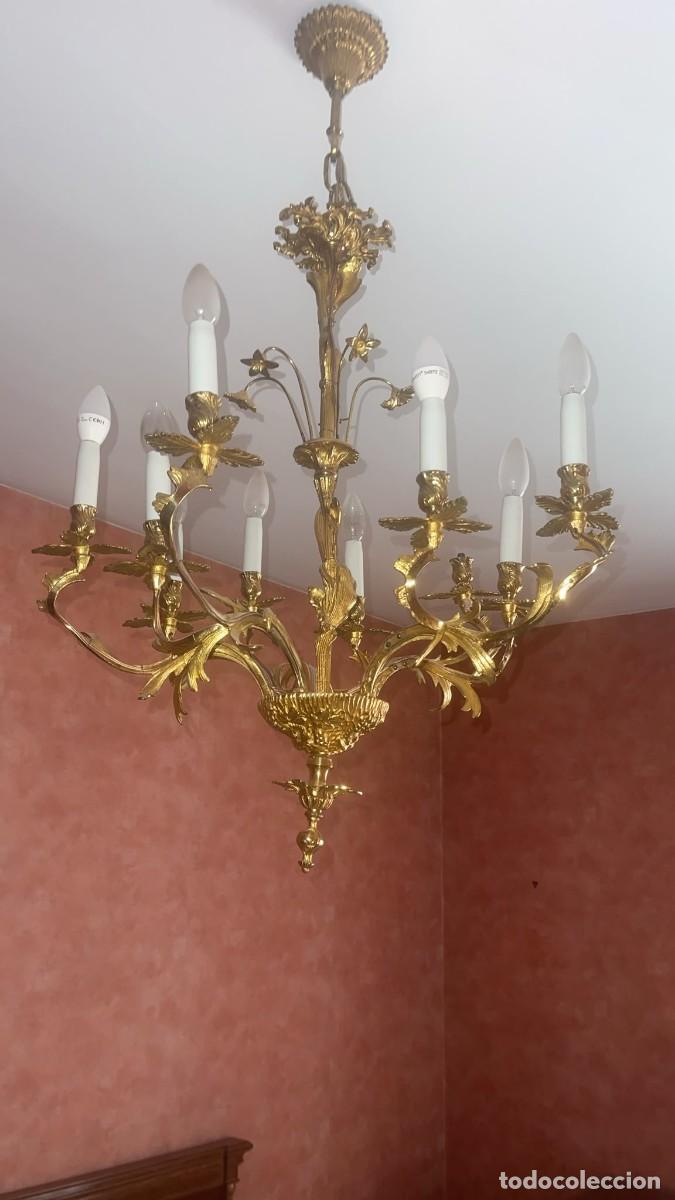 Vintage: Lampara bronce con dise&ntilde;o poco visto - Foto 2