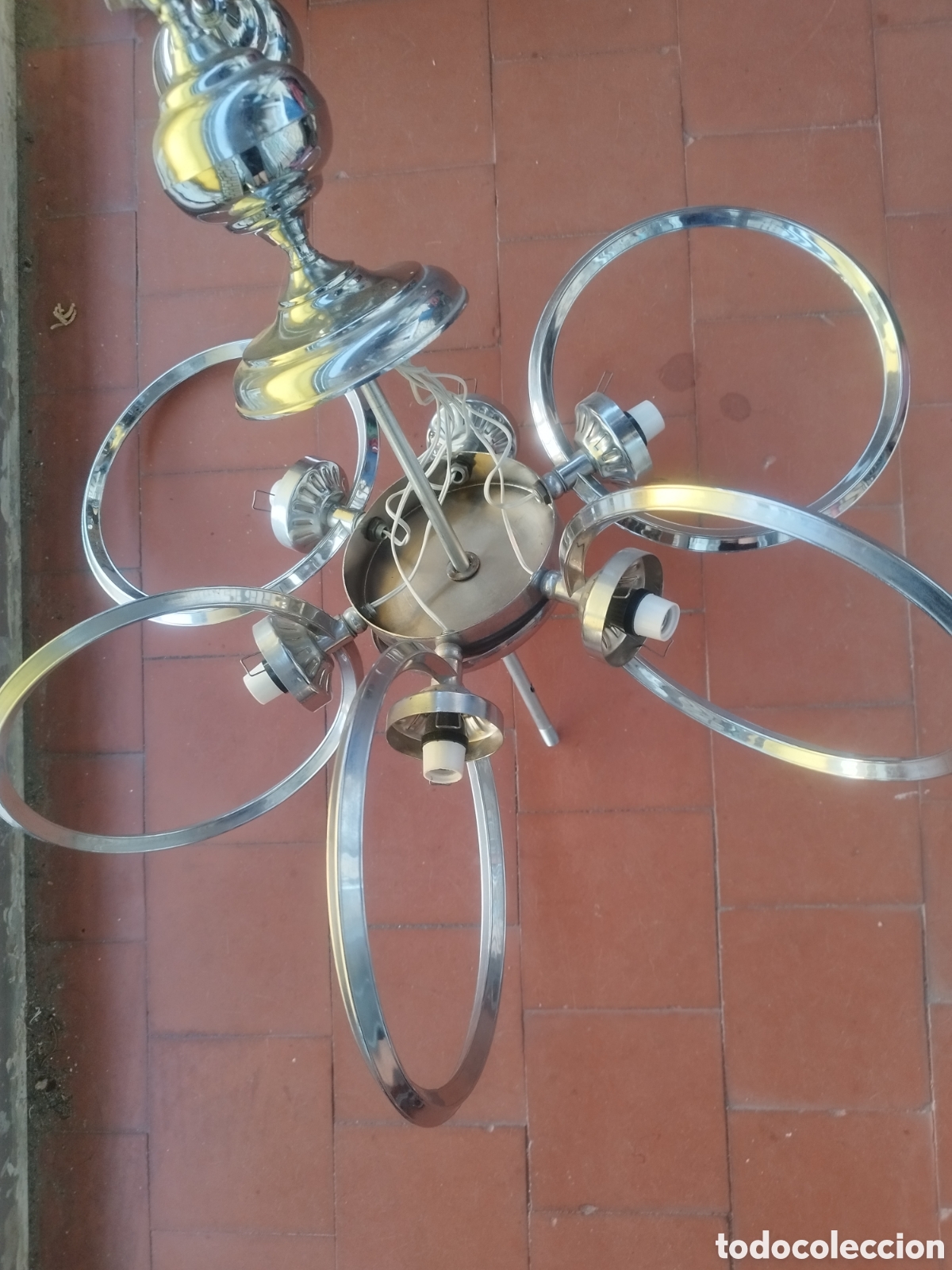 Vintage: Lampara globos cromado vintage