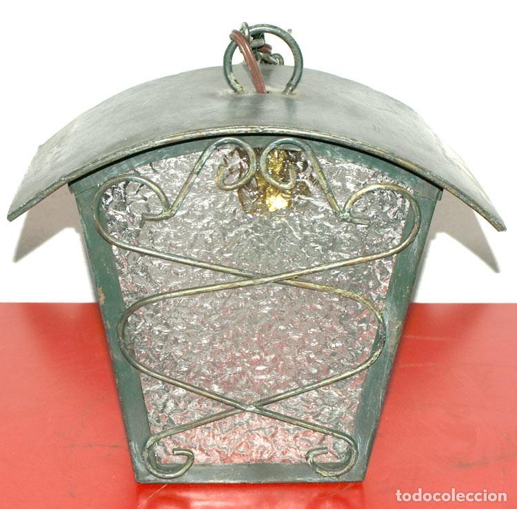 Vintage: Farol met&aacute;lico - 23 cm alto
