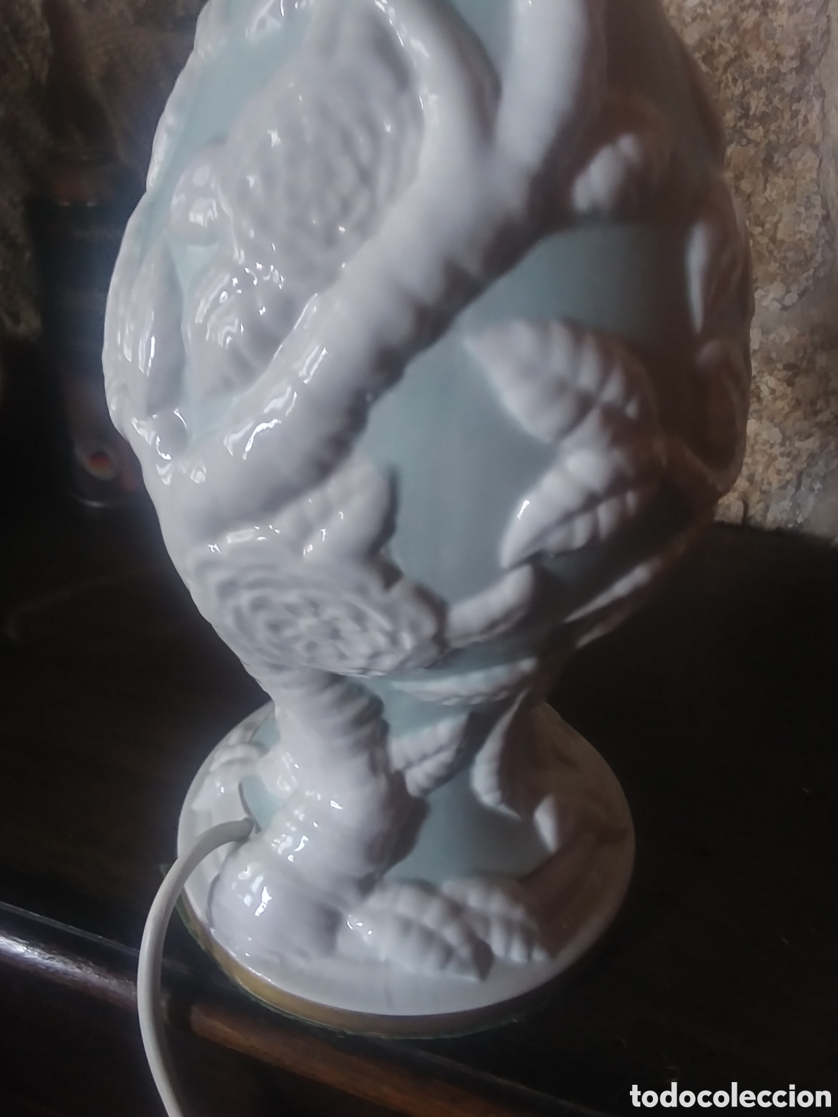Vintage: Lampara bicolor Manises 40 cm - Foto 5