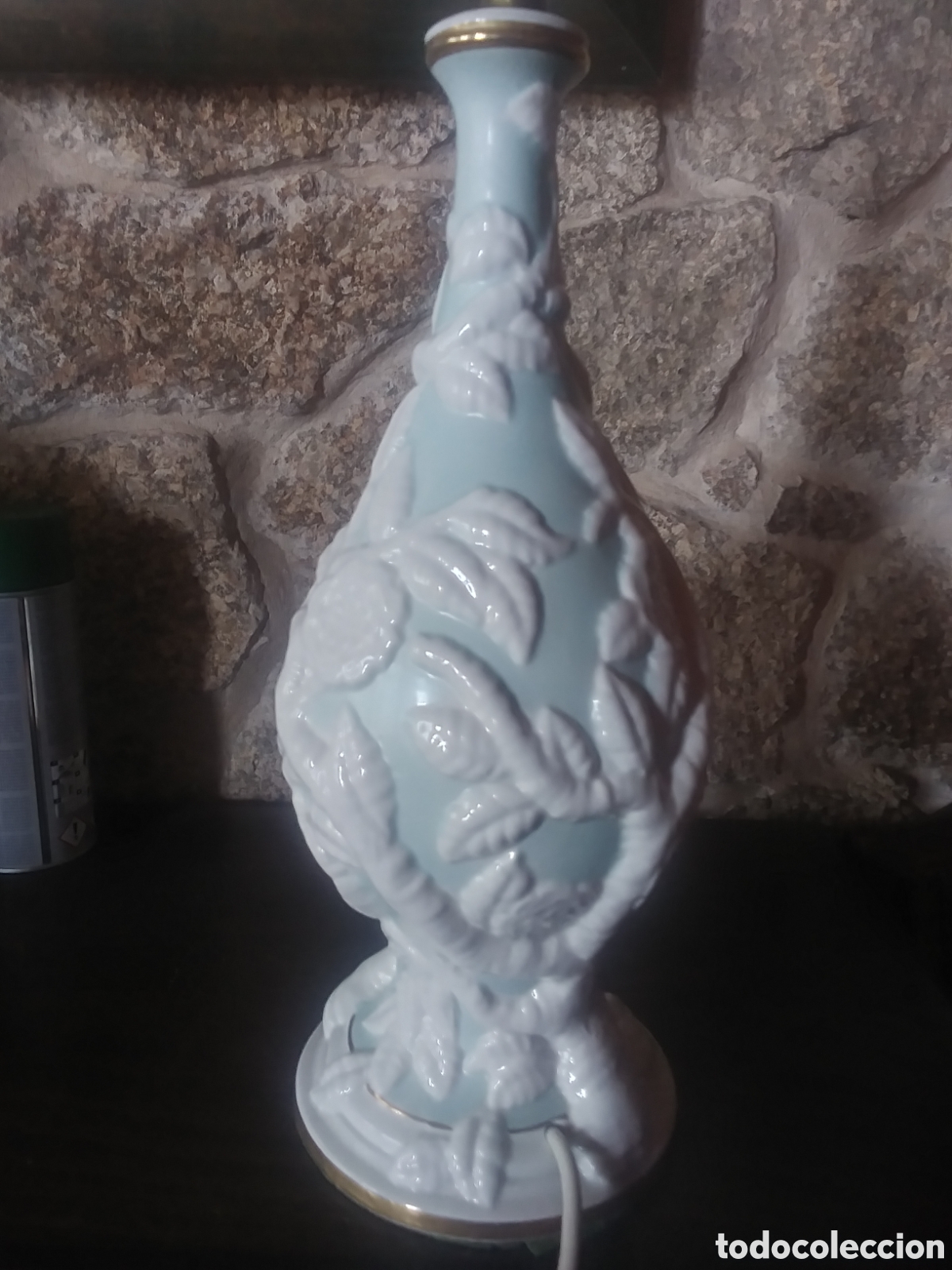 Vintage: Lampara bicolor Manises 40 cm - Foto 6