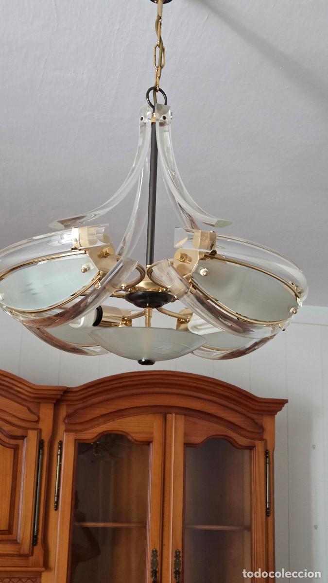 Vintage: lampara de techo de cristal - Foto 2