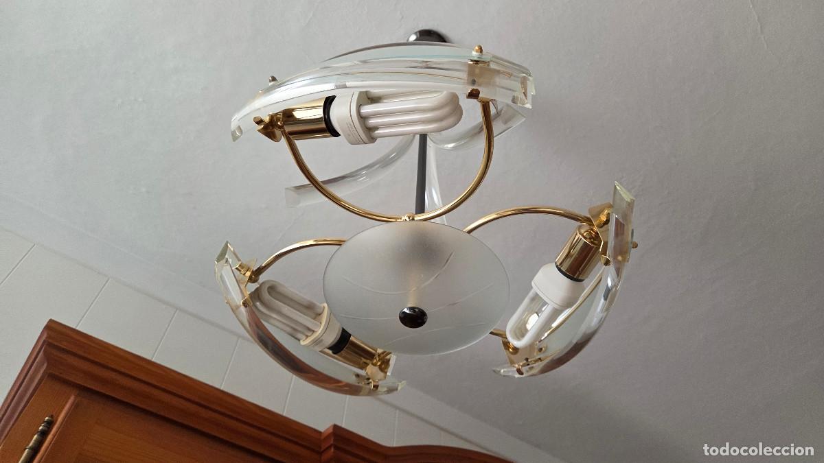 Vintage: lampara de techo de cristal - Foto 3