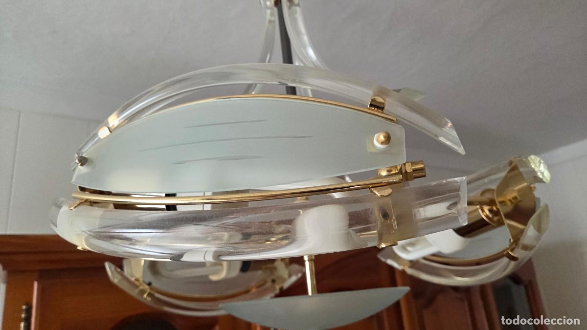 Vintage: lampara de techo de cristal - Foto 4