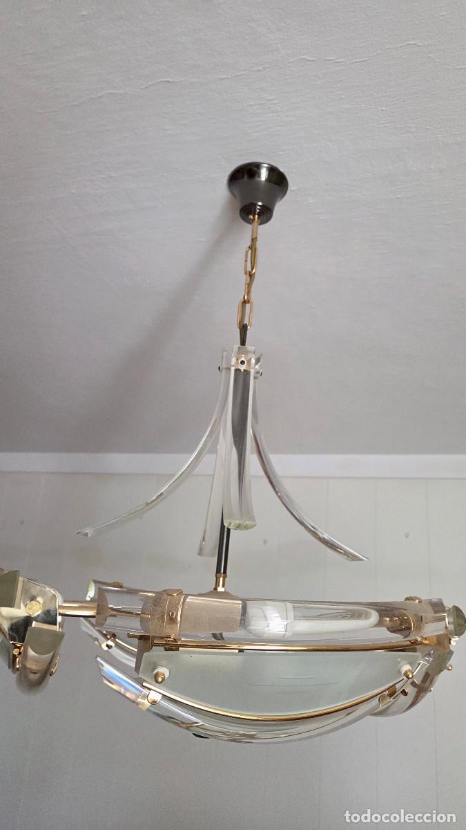 Vintage: lampara de techo de cristal - Foto 9