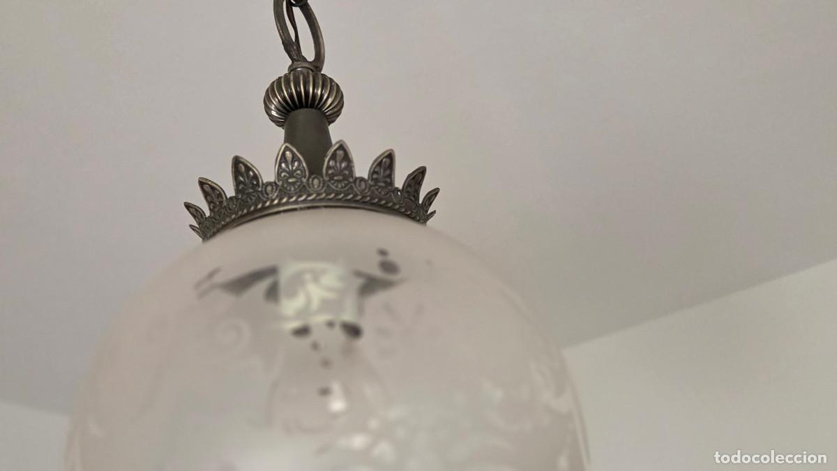 Vintage: lampara globo antiguo - Foto 2