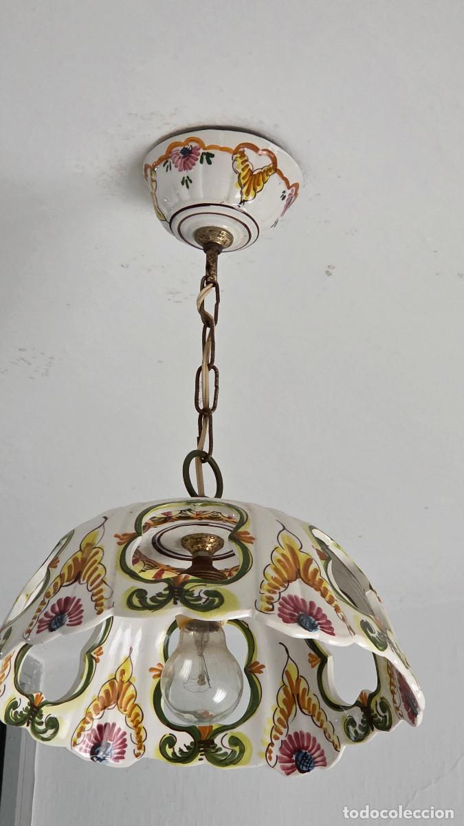 Vintage: lampara de cocina de ceramica