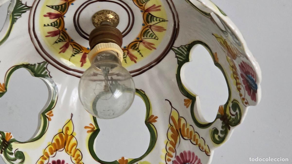 Vintage: lampara de cocina de ceramica - Foto 3