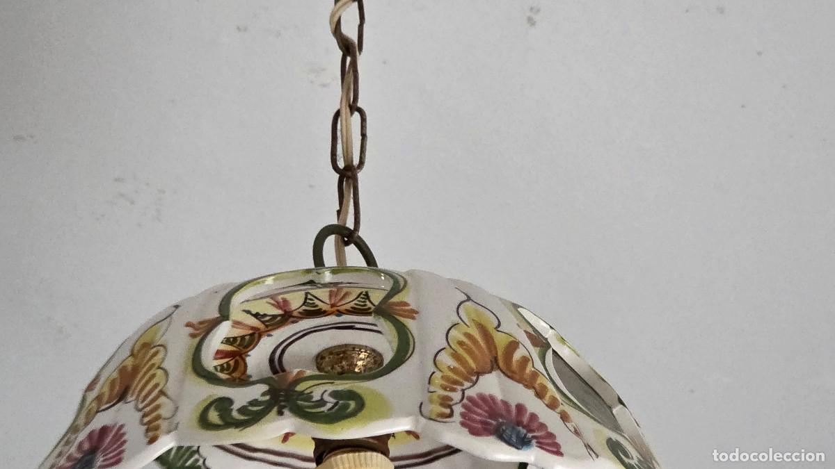 Vintage: lampara de cocina de ceramica - Foto 4