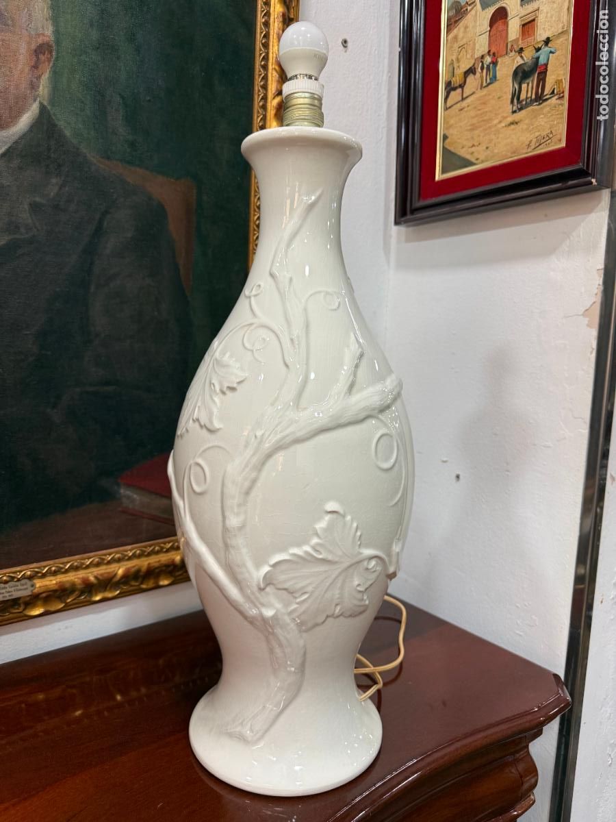 Vintage: LAMPARA CERAMICA DE MANISES - MEDIDA 58 CM - VINTAGE