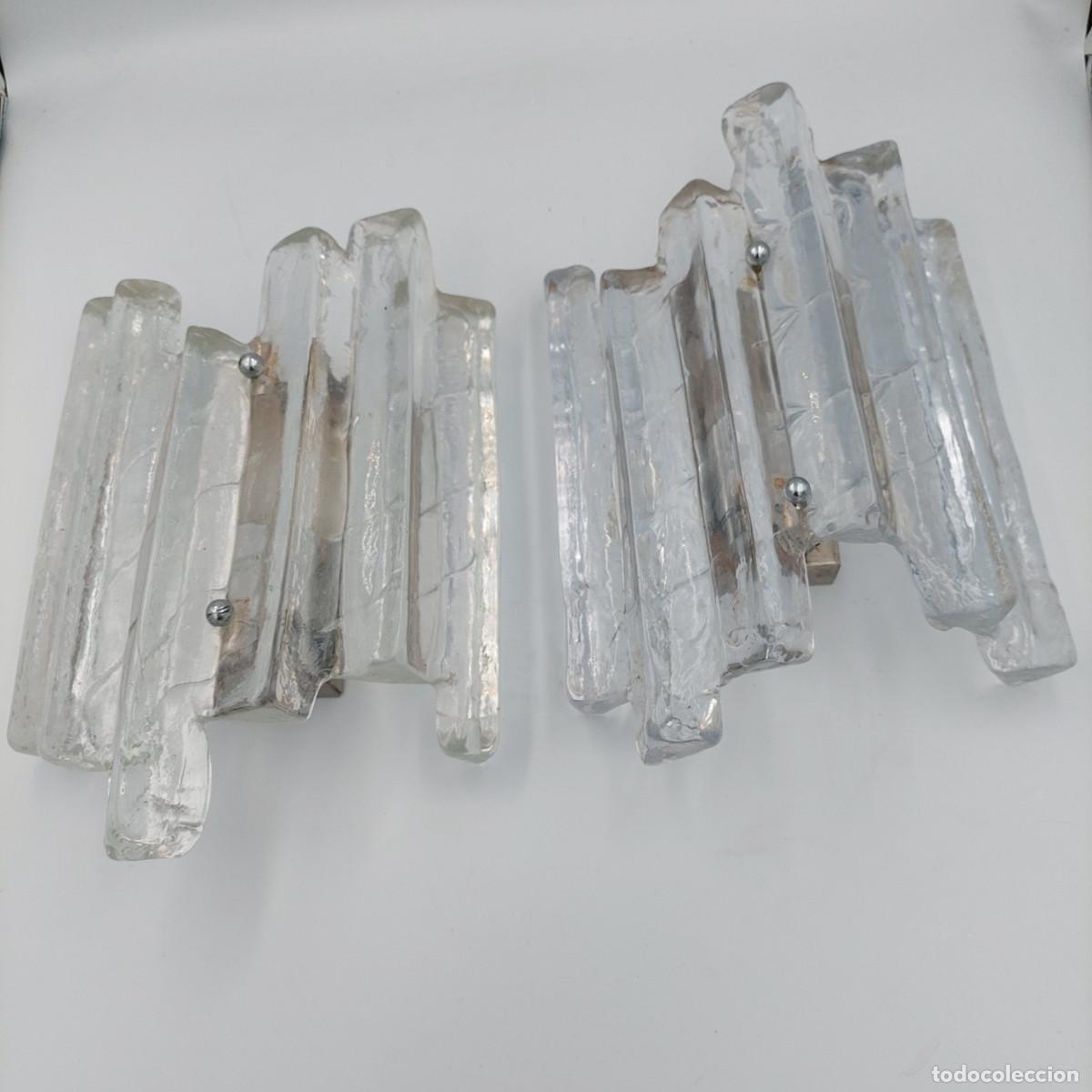 Vintage: Pareja de lamparas alemanas de cristal Fischer Leuchten