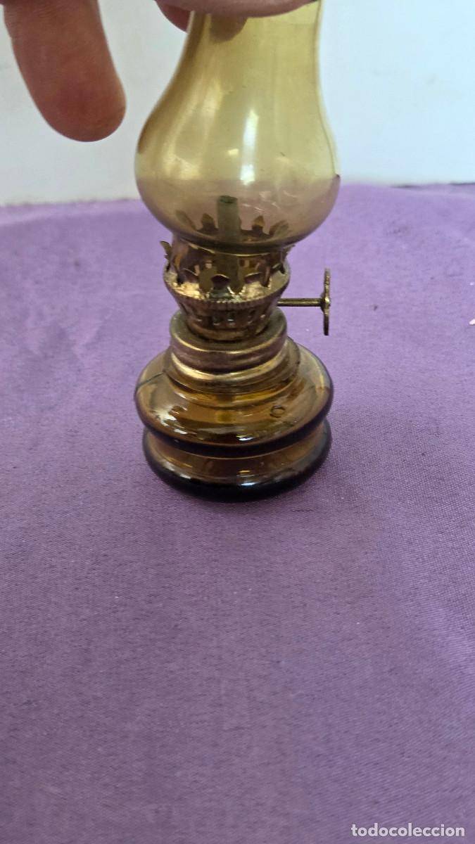 Vintage: peque&ntilde;o quique de cristal amrron