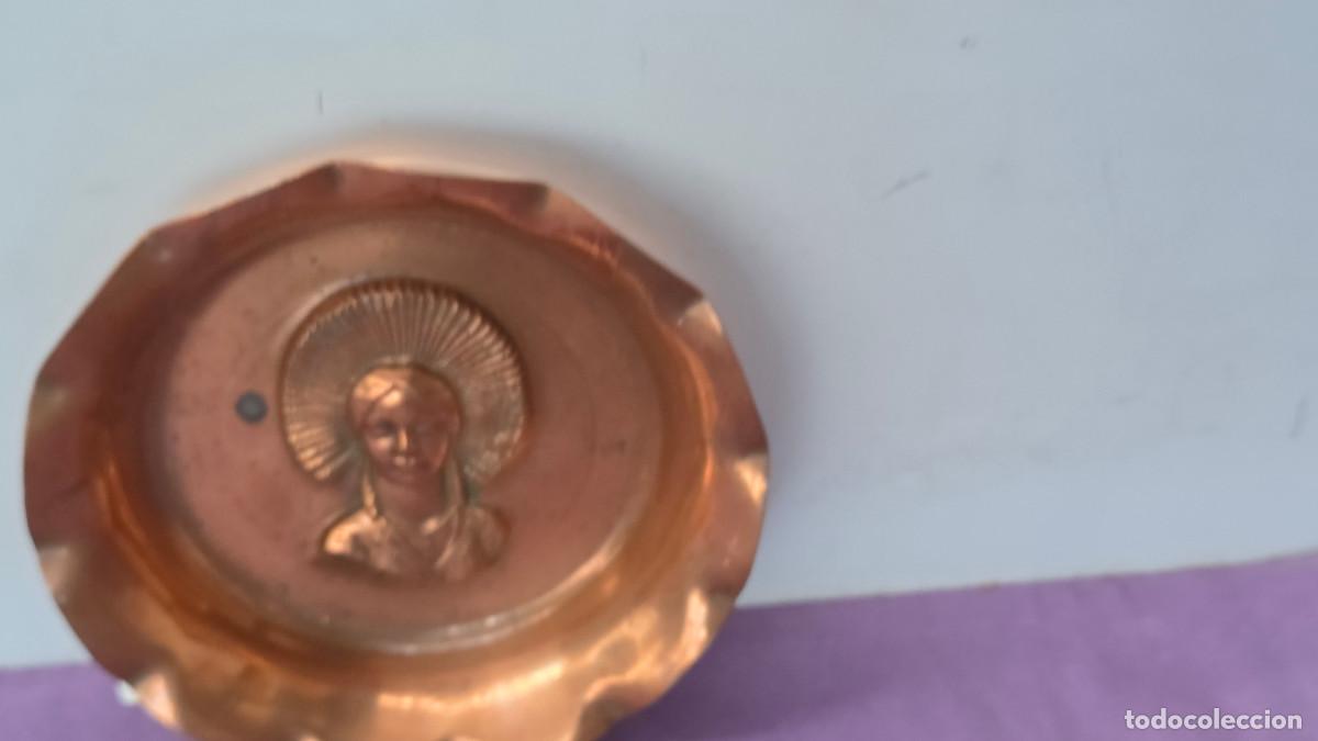 Vintage: plato de cobre con cristo - Foto 3