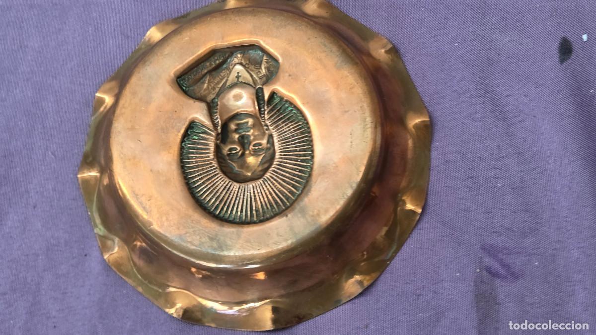 Vintage: plato de cobre con cristo - Foto 4