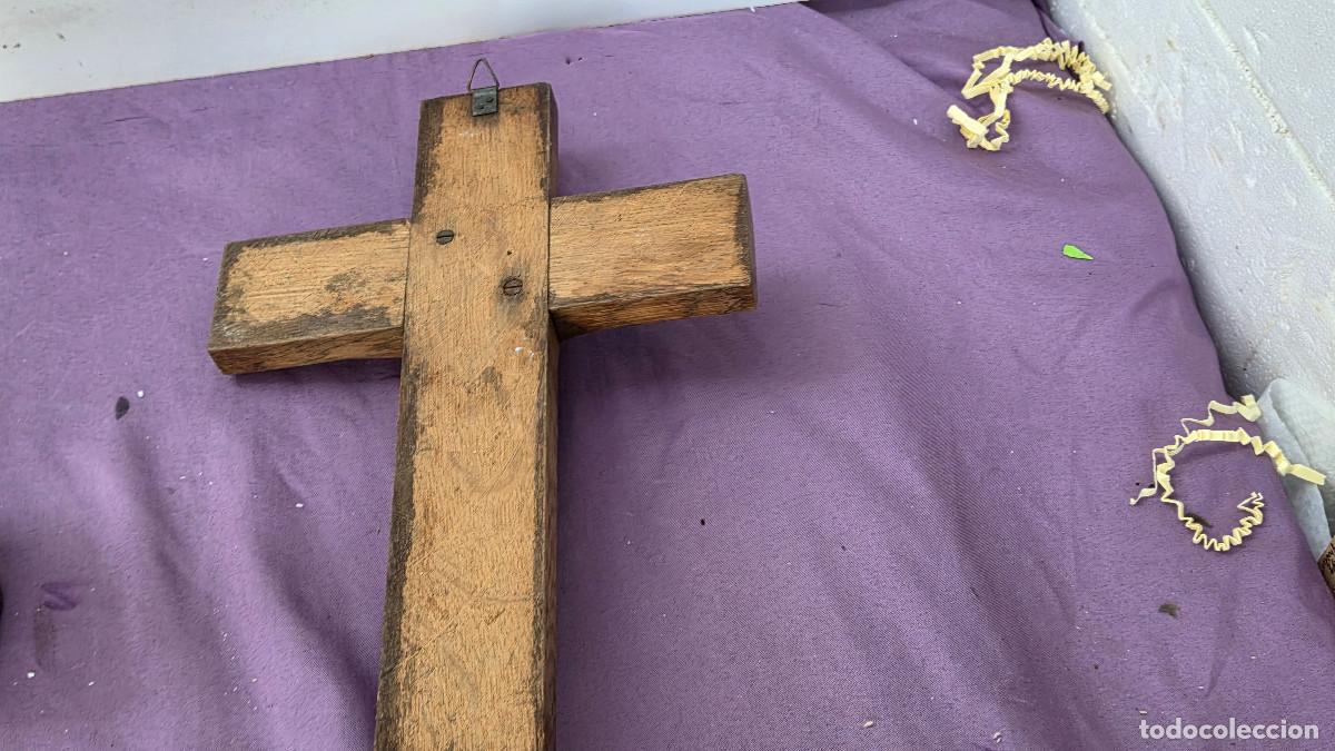 Vintage: crucifijo de pared antiguo - Foto 5