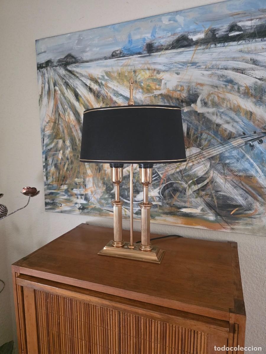 Vintage: Lampara de escritorio El Casco oro23k