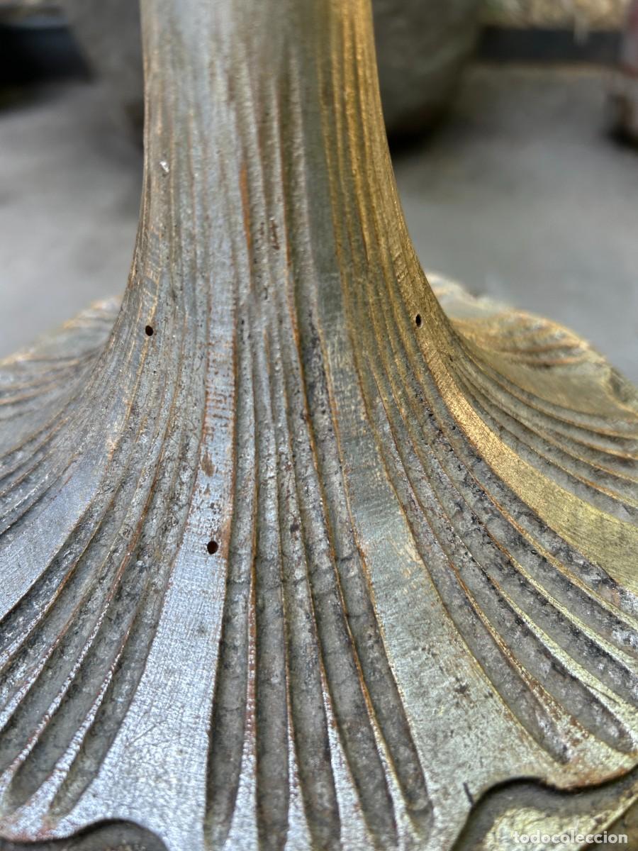 Vintage: Pie l&aacute;mpara de mesa acabado en pan de plata - Foto 7