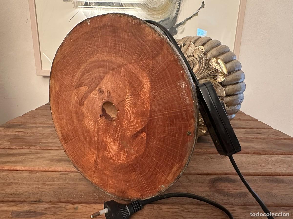Vintage: Pie l&aacute;mpara de mesa acabado en pan de plata - Foto 10