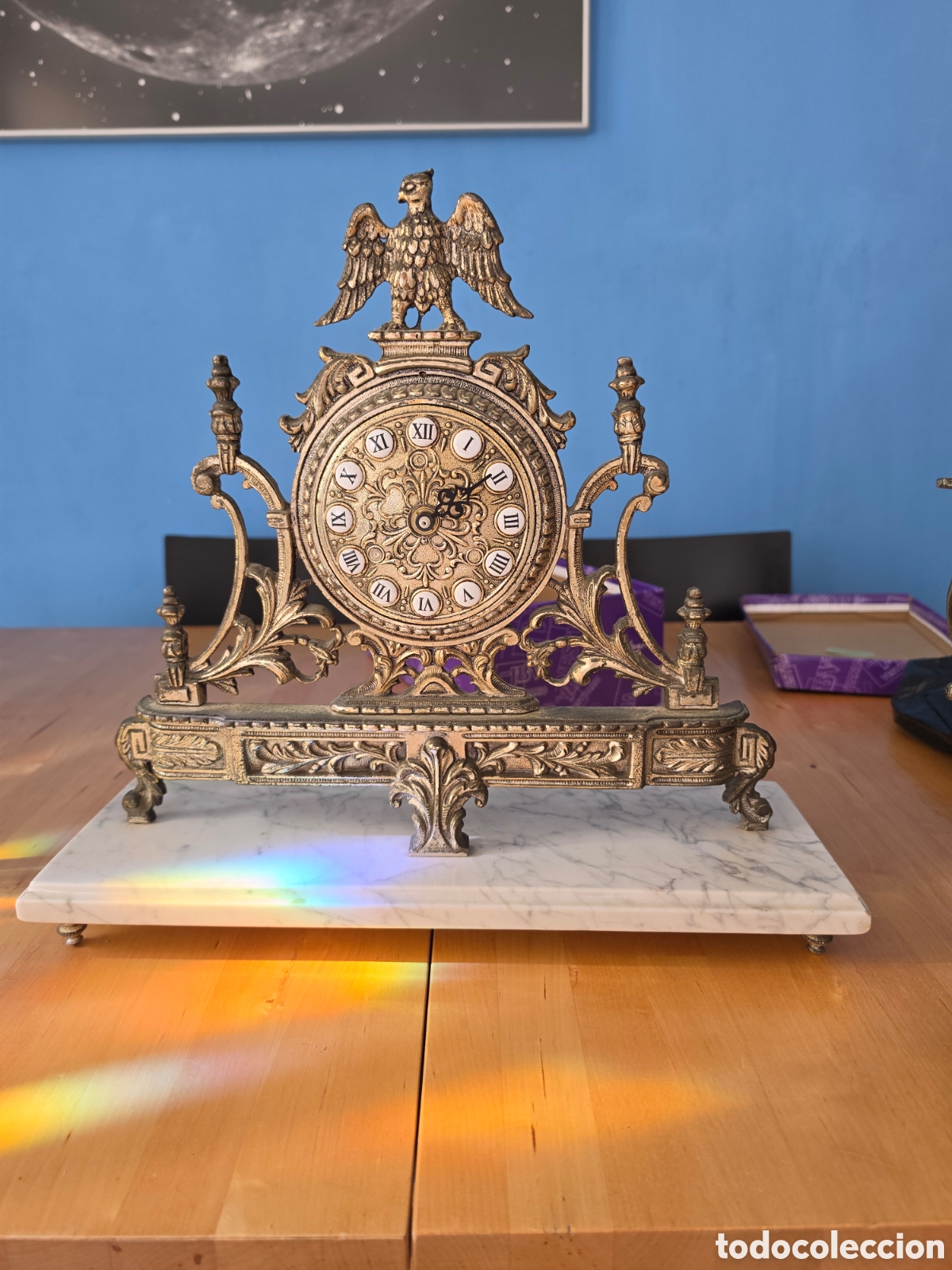 Vintage: Candelabros y reloj de los a&ntilde;os ochenta