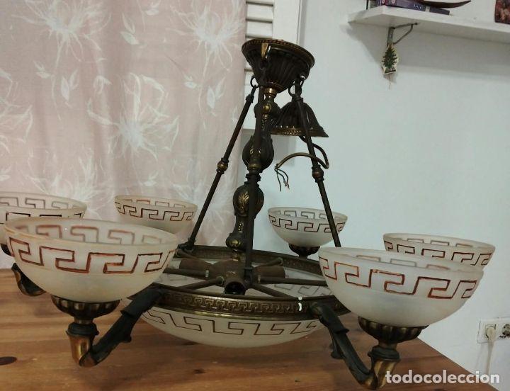 Vintage: Gran l&aacute;mpara de sal&oacute;n para techo.