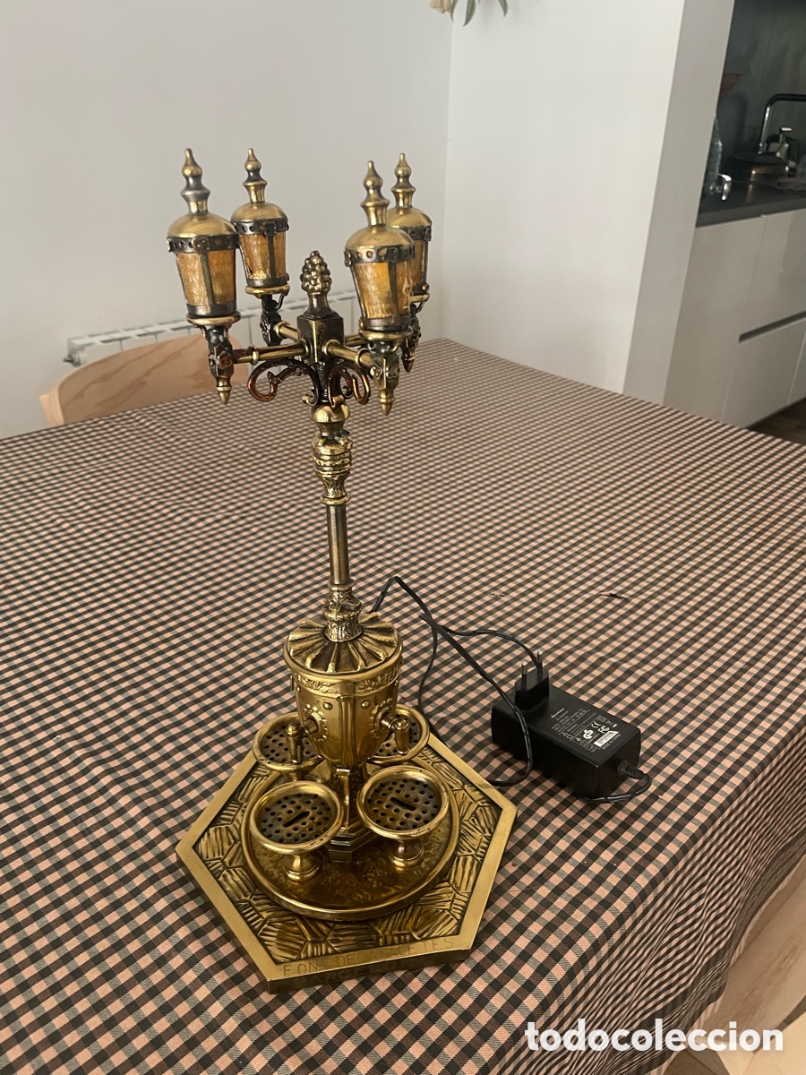 Vintage: Font de Canaletes&rdquo; Barcelona - Estilo Farol / Samovar