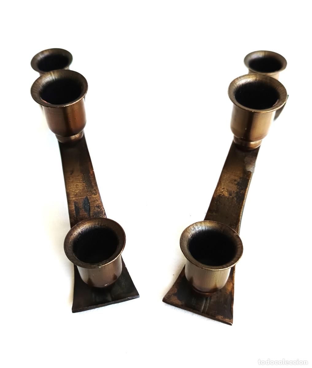 Vintage: Candeleros de bronce - Regencia, Espa&ntilde;a. &Uacute;ltimo tercio SXX