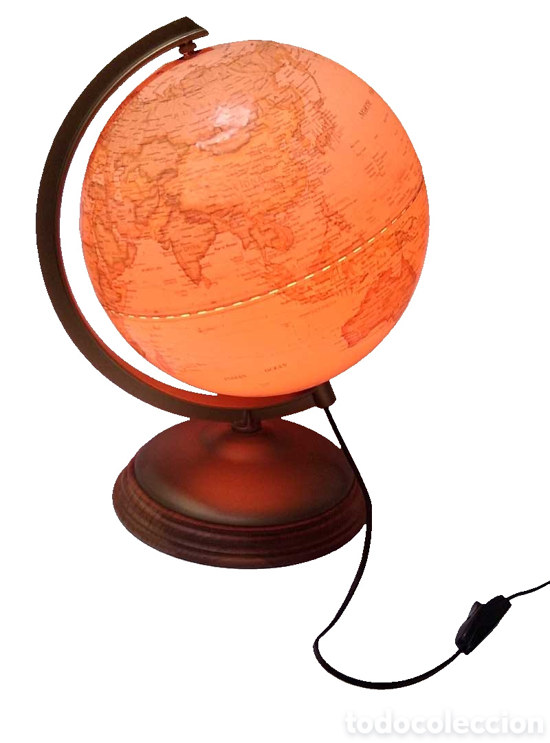 Vintage: Globo terr&aacute;queo l&aacute;mpara luminosa vintage 24 cm - Alt 36 cm - Funciona