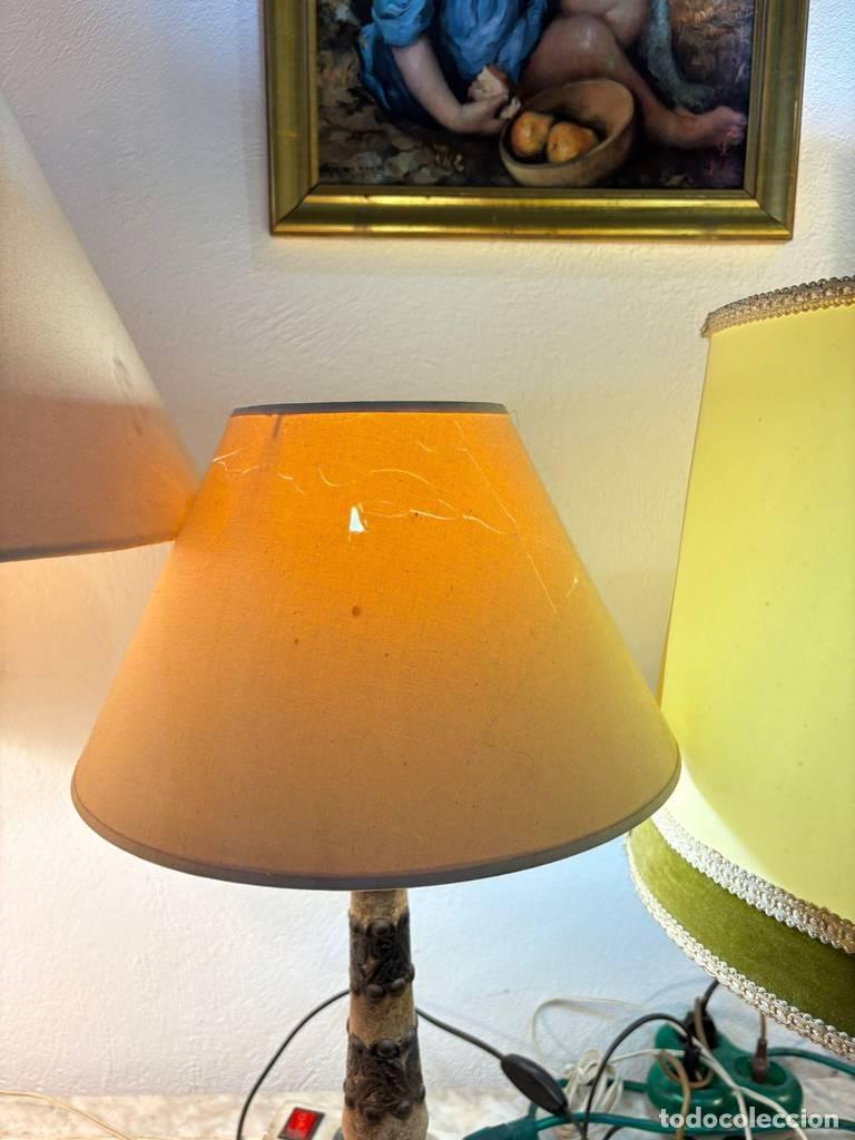 Vintage: L&Aacute;MPARA ALARGADA DE MADERA - Foto 3