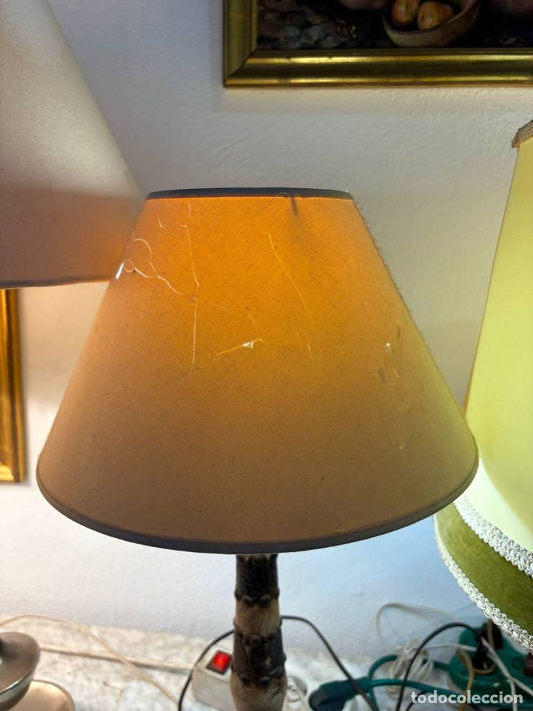 Vintage: L&Aacute;MPARA ALARGADA DE MADERA - Foto 4